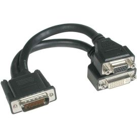 9IN ONE LFH-59 (DMS-59) MALE TO ONE DVI-I FEMALE AND ONE HD15 VGA FEMALE CABLE