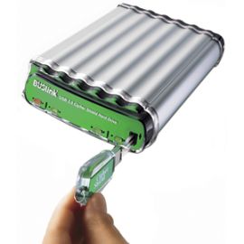 USB 2.0 AES 256 BIT KEY EXTERNAL HARD DRIVE PRE-FORMATTED, METAL ALLOY, HEAT DIS