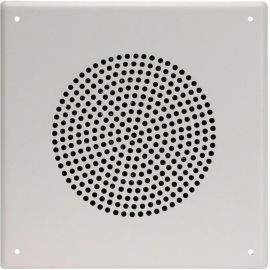 FOR 8IN O.D. SPEAKER,SQUARE,VANDAL RESISTANT,STUD-MOUNT,STEEL,WHITE POWDER COAT