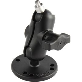 RAM 1INCH BALL CAMERA MOUNT WITH SHORT DOUBLE SOCKET ARM AND BALL BASE (1/4-20 M