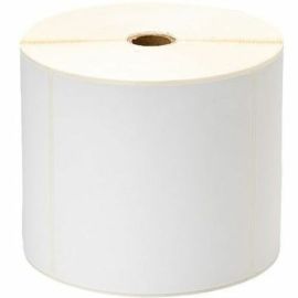 Brother 4in x 4in White Polypropylene Direct Thermal Label, Die Cut Roll