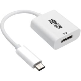 Tripp Lite by Eaton USB-C to DisplayPort Active Adapter Cable with Equalizer (M/F) UHD 8K HDR DP 1.4 White 6 in. (15.2 cm)