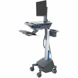 Ergotron StyleView Cart with LCD Pivot, LiFe Powered, US/CA/MX (Dark Grey)