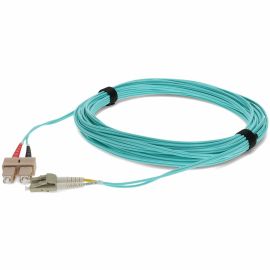 0.3M SC TO LC AQUA OM4 DUPLEX OFNR (RISER-RATED) FIBER PATCH CABLE