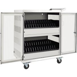 Tripp Lite by Eaton Multi-Device Charging Cart 32 AC Outlets Chromebooks and Laptops Wall-Mount Option White