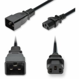 10FT C20/C13 M/F 14G BK PWR CBL C-TEMP 250V AT 15A PVC SJT