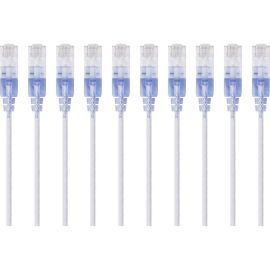SLIM CAT6A PATCH CABLE_10PK_ 14FT WHITE
