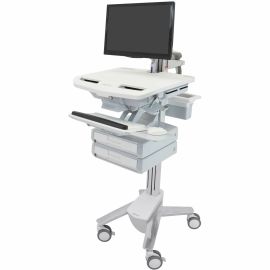 Ergotron StyleView Cart with LCD Arm, 2 Drawers
