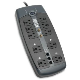 Tripp Lite by Eaton Protect It! 10-Outlet Surge Protector 8 ft. (2.43 m) Cord 3345 Joules Tel/Modem/Coaxial Protection