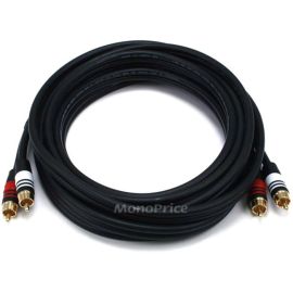 RCA PLUG/2 RCA PLUG M/M CABLE -BLACK15FT