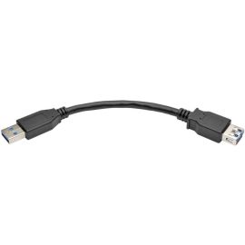 Eaton Tripp Lite Series USB 3.0 SuperSpeed Extension Cable (A M/F), Black, 6-in. (15.24 cm)