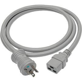 Eaton Tripp Lite Series Hospital-Grade Power Cord, NEMA 5-20P to C19 - Heavy-Duty, Green Dot, 20A, 125V, 12 AWG, 6 ft. (1.83 m), Gray