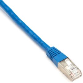 Black Box CAT6 250-MHz Stranded Patch Cable Slim Molded Boot - S/FTP, CM PVC, Blue, 1FT