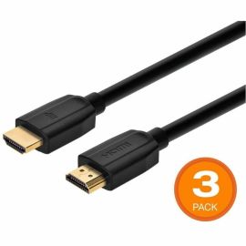 MONOPRICE 8K ULTRA HIGH SPEED HDMI CABLE 6FT - 48GBPS BLACK - 3 PACK