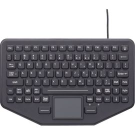 SKINNYBOARD MOBILE KEYBOARD WITH TOUCHPAD. 12 FUNCTION KEYS, RED BACKLIT KEYS, I