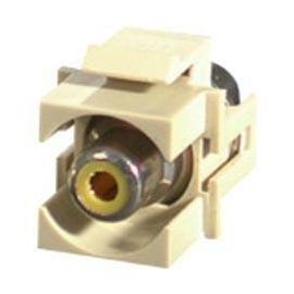 SNAP-IN YELLOW RCA F/F KEYSTONE INSERT MODULE - IVORY