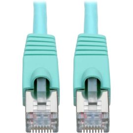 Eaton Tripp Lite Series Cat6a 10G Snagless Shielded STP Ethernet Cable (RJ45 M/M), PoE, Aqua, 1 ft. (0.31 m)