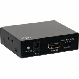 C2G HDMI AUDIO EXTRACTOR WITH TOSLINK, SPDIF AND 3.5MM - 4K 60HZ