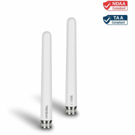 TRENDnet 5/7 dBi Outdoor Dual Band Omni Antenna Kit, N-Type Male Connectors, Supports 2.4 And 5 GHz, Omni-Directional Antennas, Use With 802.11ac/n/g/b/a Routers And Access Points, White, TEW-AO57