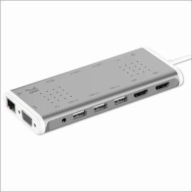 VP6955 USB-C MINI DOCKING STATION DUAL 4K HDMI MULTI-STREAM TRIPLE VIDEO, VGA, 1
