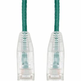8FT GREEN CAT6A SLIM UTP PVC SLIM SNAGLESS CLEAR-CLAW