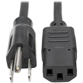Eaton Tripp Lite Series Desktop Computer AC Power Cable, NEMA 5-15P to C13 - 10A, 125V, 18 AWG, 3 ft. (0.91 m), Black