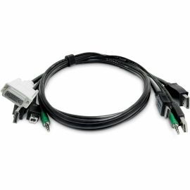 6FT DUAL-DISPLAY KVM CABLE - HDMI/DISPLAYPORT TO DVI/DP