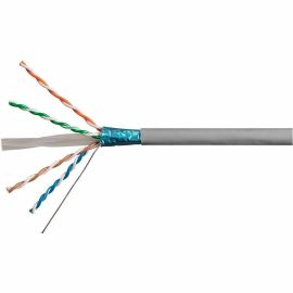 MONOPRICE CAT6A 500FT GRAY CMR UL BULK CABLE, TAA, SHIELDED (F/UTP), SOLID, 23AW