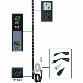 Tripp Lite by Eaton PDU 3.8kW Single-Phase Local Metered PDU Dual Circuit 120V Outlets (32 5-15/20R) L5-20P/5-20P 10 ft. (3.05 m) Cord 0U Vertical