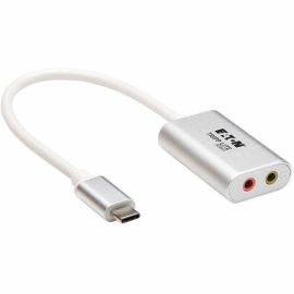 Tripp Lite by Eaton USB C to 3.5mm Stero Audio Adapter for Microphone Headphones USB Type C, USB-C, USB Type-C