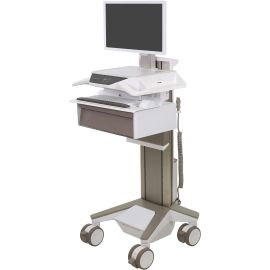 Ergotron CareFit Pro Electric-Lift Cart, LiFe Powered, 1 Tall Drawer (1x1), US/CA/MX