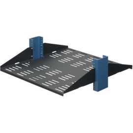 2U 2POST CENTER MOUNT SOLID SHELF 20IN (D) - FLANGED UP
