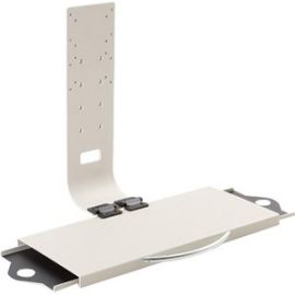FLIP-UP KEYBOARD TRAY FOLDS FLAT AGAINST MONITOR TO SAVE SPACE. ADJUSTABLE MOUSE