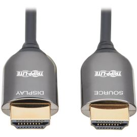 Tripp Lite by Eaton 8K HDMI Plenum-Rated Fiber Active Optical Cable (AOC) - 8K UHD @ 60 Hz HDR M/M Black 20 m (65 ft.)