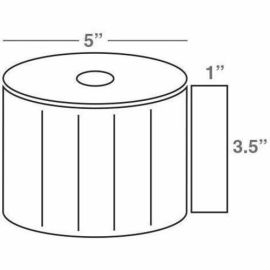 THERMAL TRANSFER BARCODE LABELS, 12 ROLLS/PACK, 3.5 X 1.0, 2300 LABELS PER ROLL