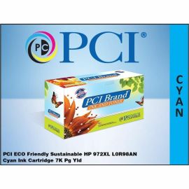 PCI BRAND ECO-FRIENDLY REMAN HP 972XL L0R98AN XL CYAN INK CARTRIDGE 7K PG YLD FO