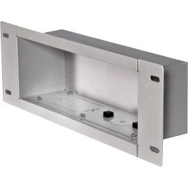 RECESSED CABLE MANAGEMENT AND POWER STORAGE ACCESSORY BOX - EPOXY - WHITE - HEAV
