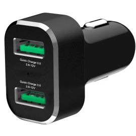 GDS CIGARETTE CHARGER DUAL USB W QC PORT