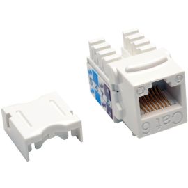 Tripp Lite by Eaton Cat6 Cat5e 110 Style Punch down Keystone Jack RJ45 White TAA GSA