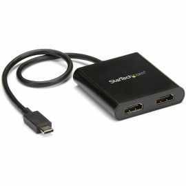 StarTech.com USB-C to Dual HDMI Adapter, USB Type-C Multi-Monitor MST Hub, Dual 4K 30Hz HDMI Laptop Display Extender/Splitter, Windows~