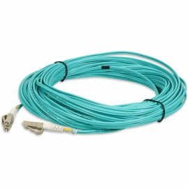 LC M/M PATCH CBL 34M AQUA OM4 PLENUM FIBER