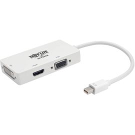 Tripp Lite by Eaton Keyspan Mini DisplayPort to VGA/DVI/HDMI All-in-One Video Converter Adapter White 6-in. (15.24 cm)