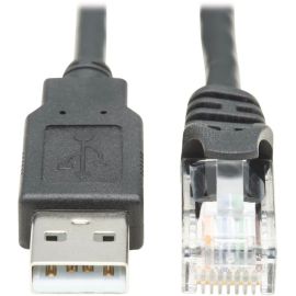 Tripp Lite by Eaton USB-A to RJ45 Rollover Console Cable (M/M) - Cisco Compatible 250 Kbps 6 ft. (1.83 m) Black