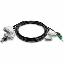 10FT DUAL-DVI KVM CABLE - USB 2.0 3.5MM AUDIO TAA