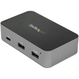 StarTech.com 4-Port USB C Hub - USB 3.2 Gen 2 (10 Gbps) - 3x USB-A & 1x USB-C - Powered - Universal Adapter Included
