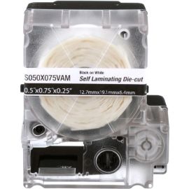 Panduit PXE S050X075VAM MP Printer Self-Lam Label, Vinyl, White, 0.75