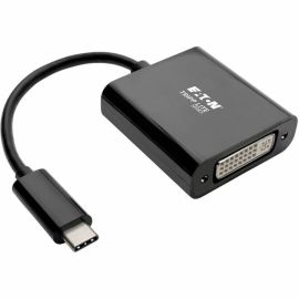 Tripp Lite by Eaton USB C to DVI Adapter Converter, USB 3.1, Thunderbolt 3, 1080p - M/F, Black, USB Type C, USB-C, USB Type-C
