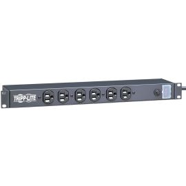 Tripp Lite by Eaton 1U Rack-Mount Power Strip 120V 15A 5-15P 12 Outlets (6 Front-Facing 6-Rear-Facing) 15 ft. (4.57 m) Cord