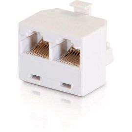 RJ45 8-PIN MOD T-ADPTR - ALLOWS FOR A CONNECTION OF TWO RJ45 MALE CONNECTORS TO