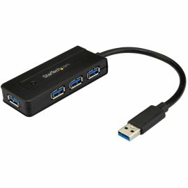 StarTech.com 4 Port USB 3.0 Hub SuperSpeed 5Gbps w/ Fast Charge - Portable USB 3.2 Gen 1 (5Gbps) Type-A Laptop/Desktop Hub - USB Bus/Self Powered